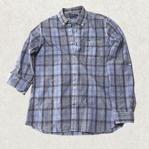 Vintage Barbour Plaid Button-Down Shirt – Men’s Size M